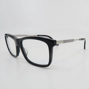 Gucci GG0302O 003 54mm Black Gloss/Silver Metal